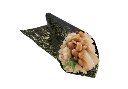 漬けするめいか納豆手巻